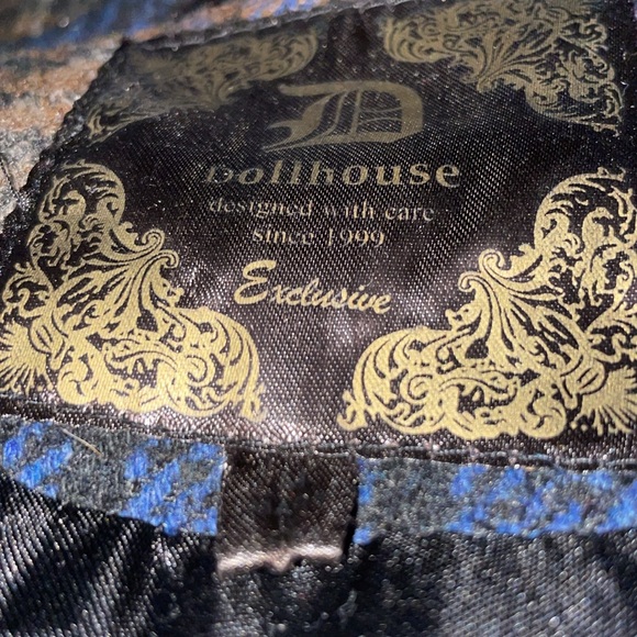 Vintage Dollhouse Tweed Plaid Jacket - Size 12 - Picture 4 of 12